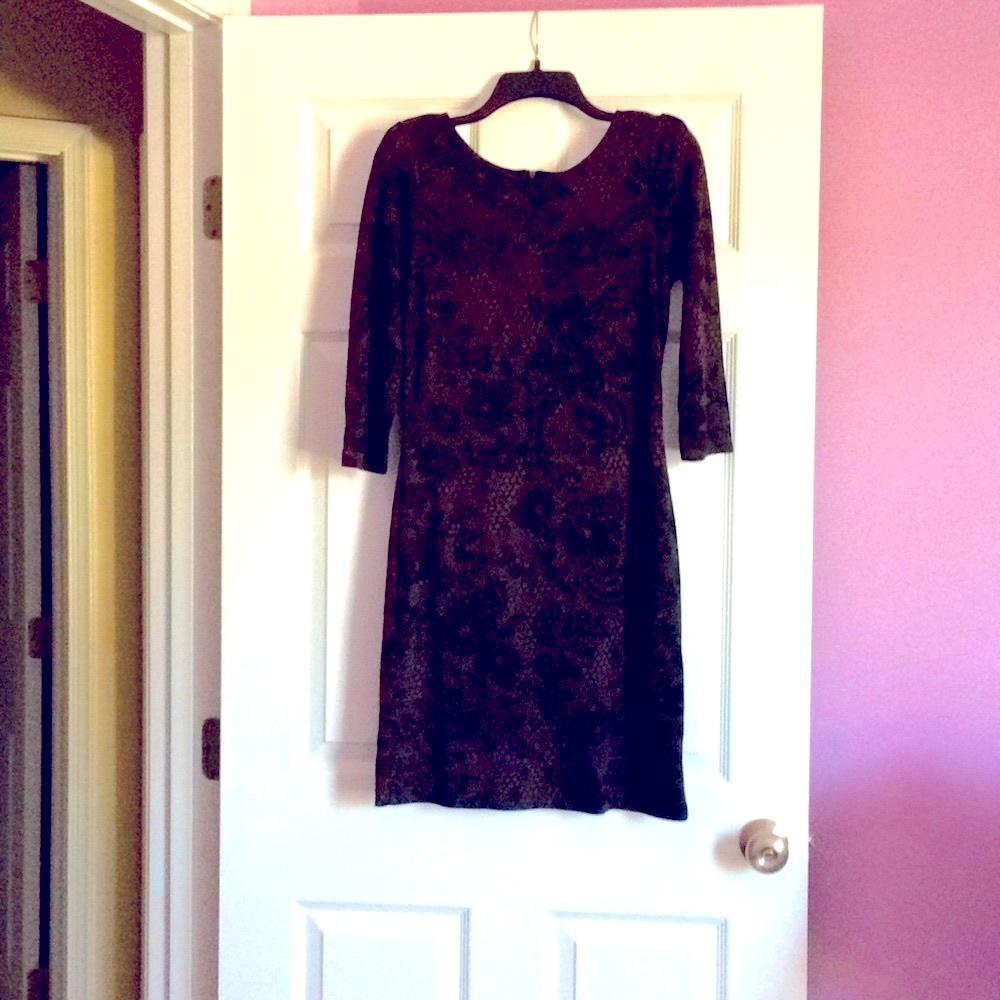 Mark and Spencer charcoal mixed color dress.